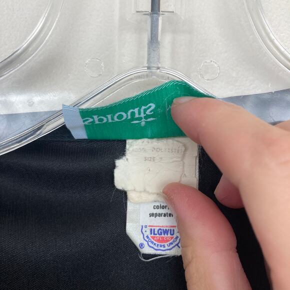 Vintage Sprouts Union Made Black Polka Dot Dress Sz 7 - Picture 7 of 10